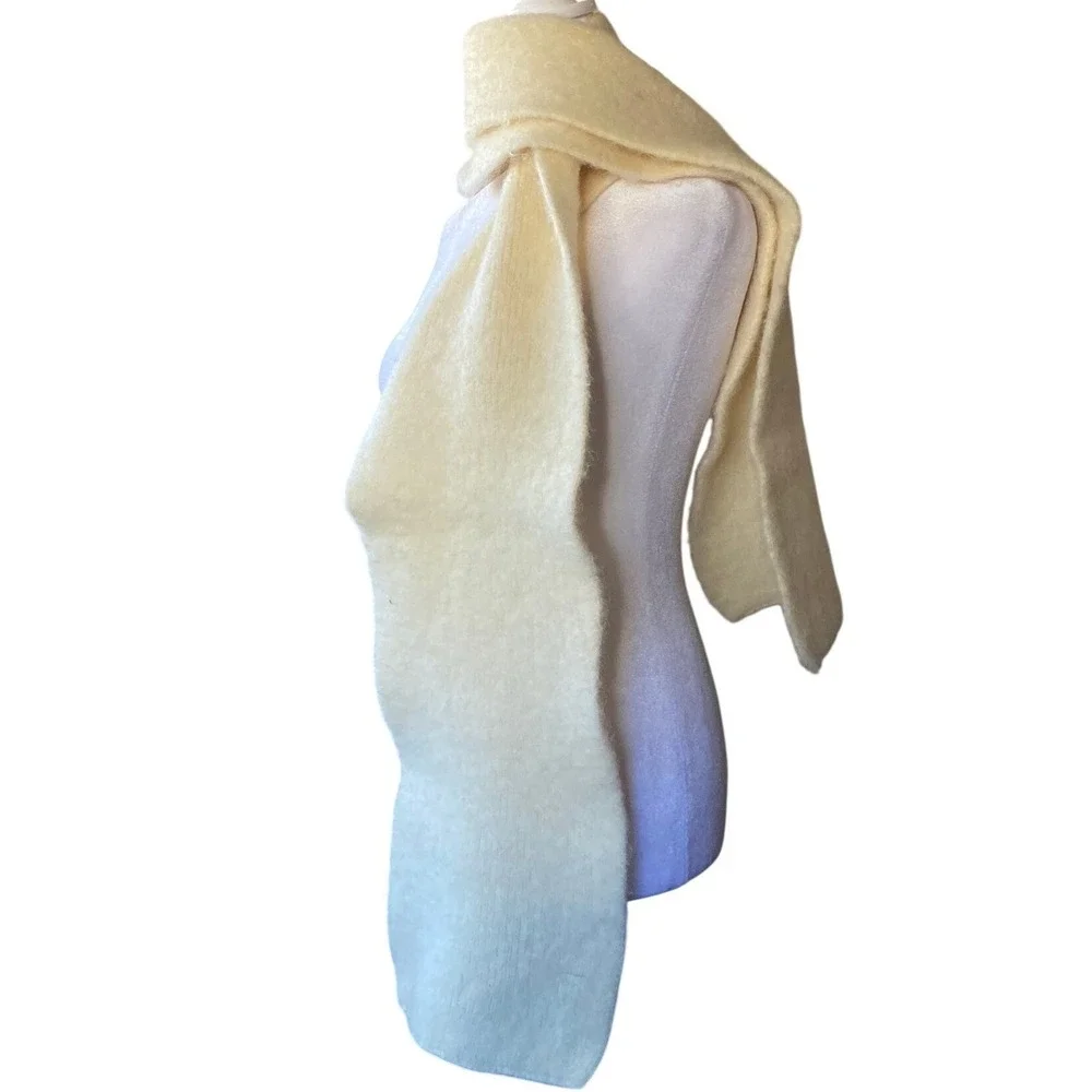 Vintage‎ Icelandic 100% Wool Cream Scarf Winter Cozy Scandigirl Heritage Luxury
